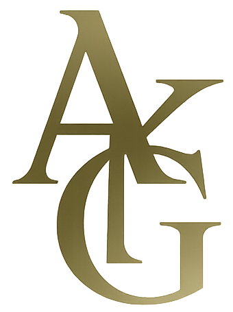 AKG gold monogram